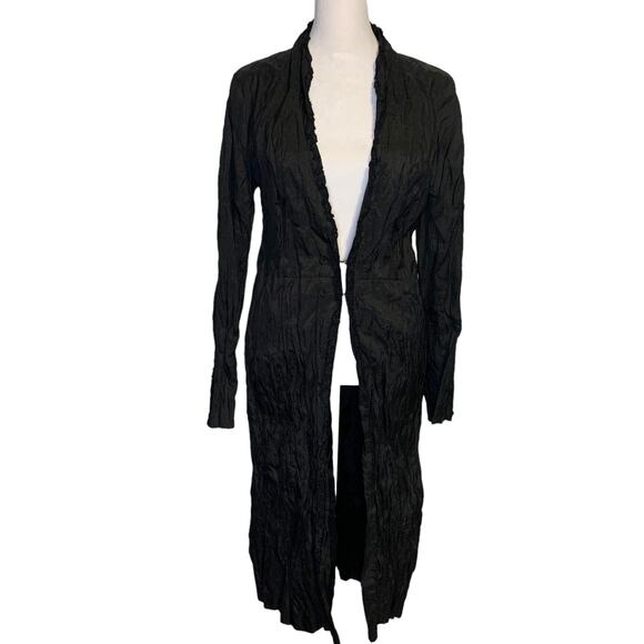 Ronen Chen black long sleeve duster jacket - Picture 1 of 14
